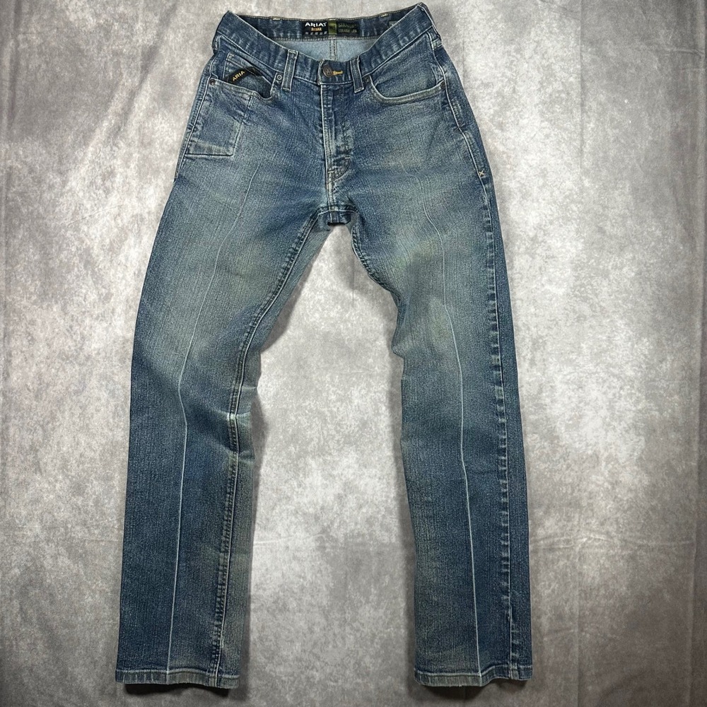 Ariat Rebar M5 Straight Leg Jeans Men 31x36 Medium Wash Durable Workwear Western